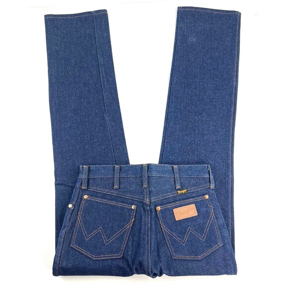 Vintage Wrangler 946DEN Cowboy Cut Regular Fit Raw Denim Blue Jeans Mens 30x33 - Picture 1 of 10